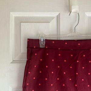 Old Navy Bodycon Pencil Skirt Red Polka Dots Size Medium